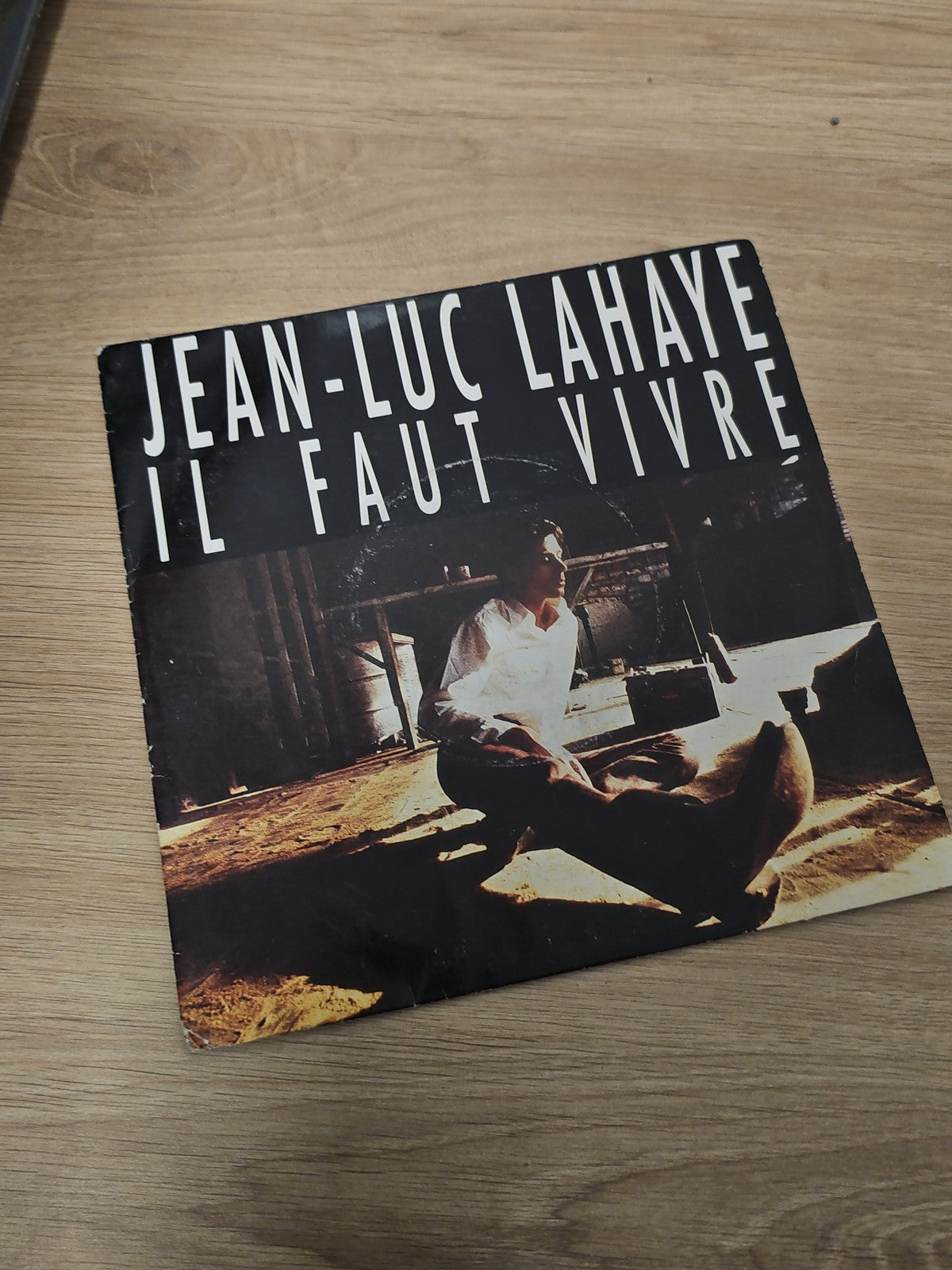 Vintage 45 tours ancien disque vinyle Jean-Luc Lahaye collection rétro chanson f