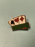 Vintage pin's Tapis Vert jeu de cartes poker ancien collection casino
