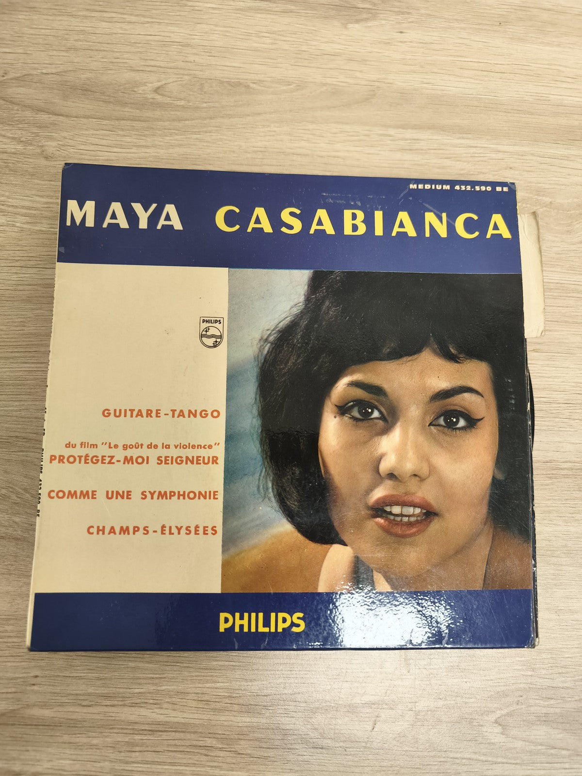 Vinyle 45T Maya Casabianca Philips ? Guitare-Tango, Champs-Élysées, pochette pho