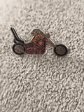 Pin's vintage moto custom chopper, finition émaillée, biker années 80-90 (Ref 8)