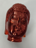 Tête de Bouddha ancienne bakélite rouge sculpture déco vintage Asie zen