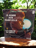 Vinyle 45T Johnny Hallyday Il neige sur Nashville Philips pochette usée