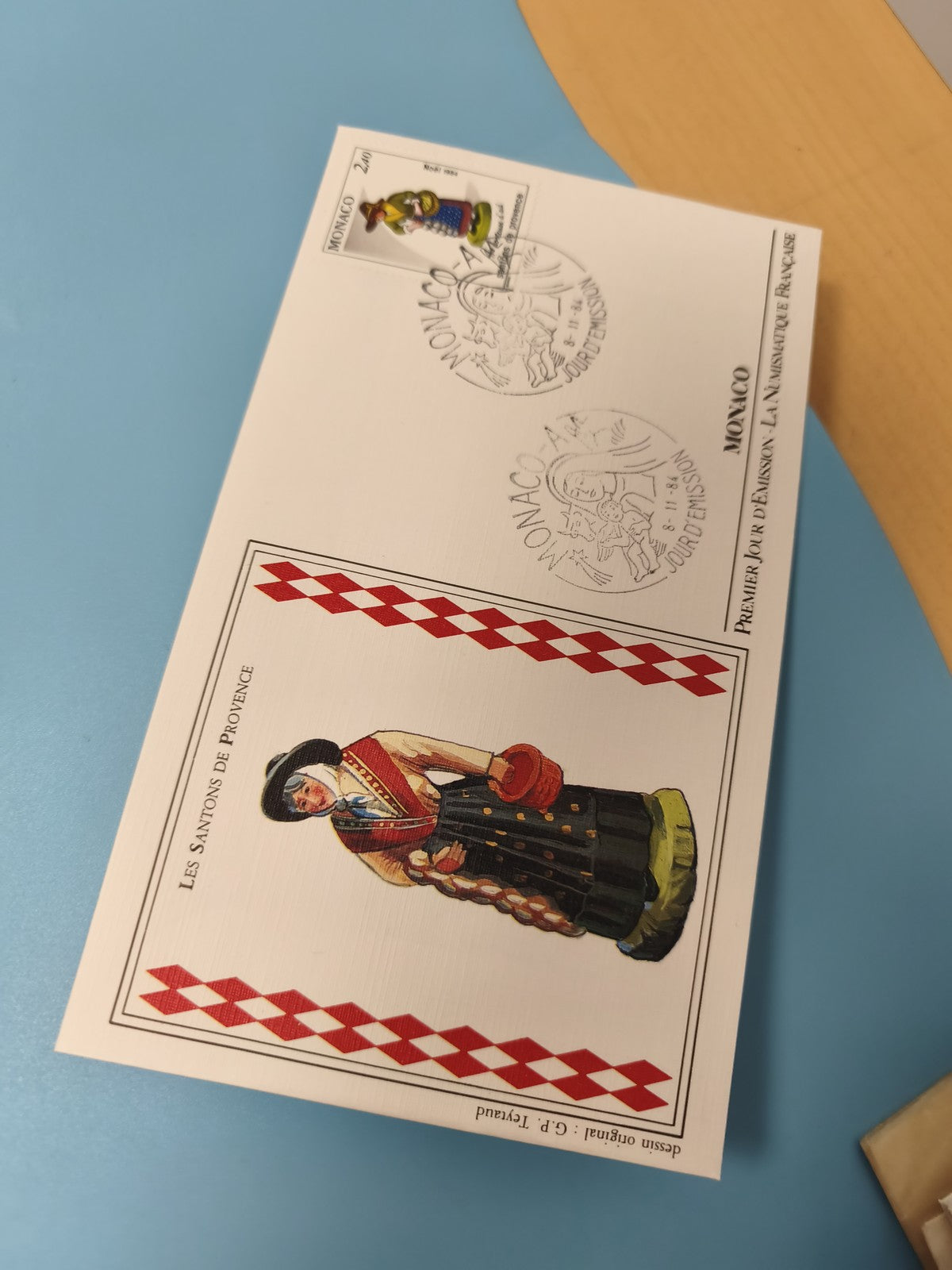 Enveloppe FDC Monaco Les Santons de Provence timbre premier jour d?émission