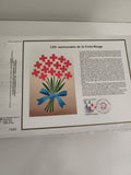 Feuillet CEF 125e anniversaire Croix-Rouge France oblitéré philatélie