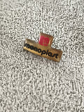 Pin's vintage Monoplast logo doré badge ancien publicité (Ref 8)