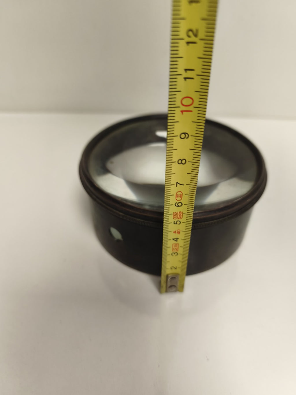 Lentille condenseur ancienne pour projecteur, loupe optique vintage, monture asp