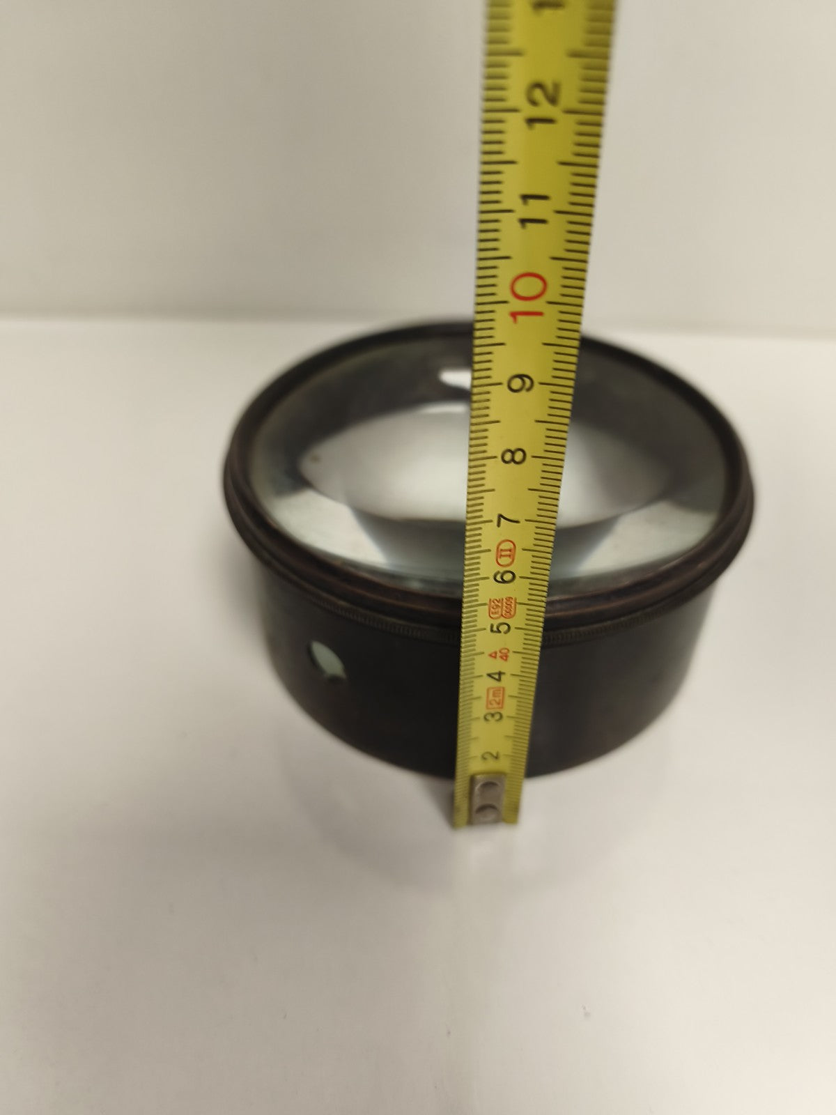 Lentille condenseur ancienne pour projecteur, loupe optique vintage, monture asp