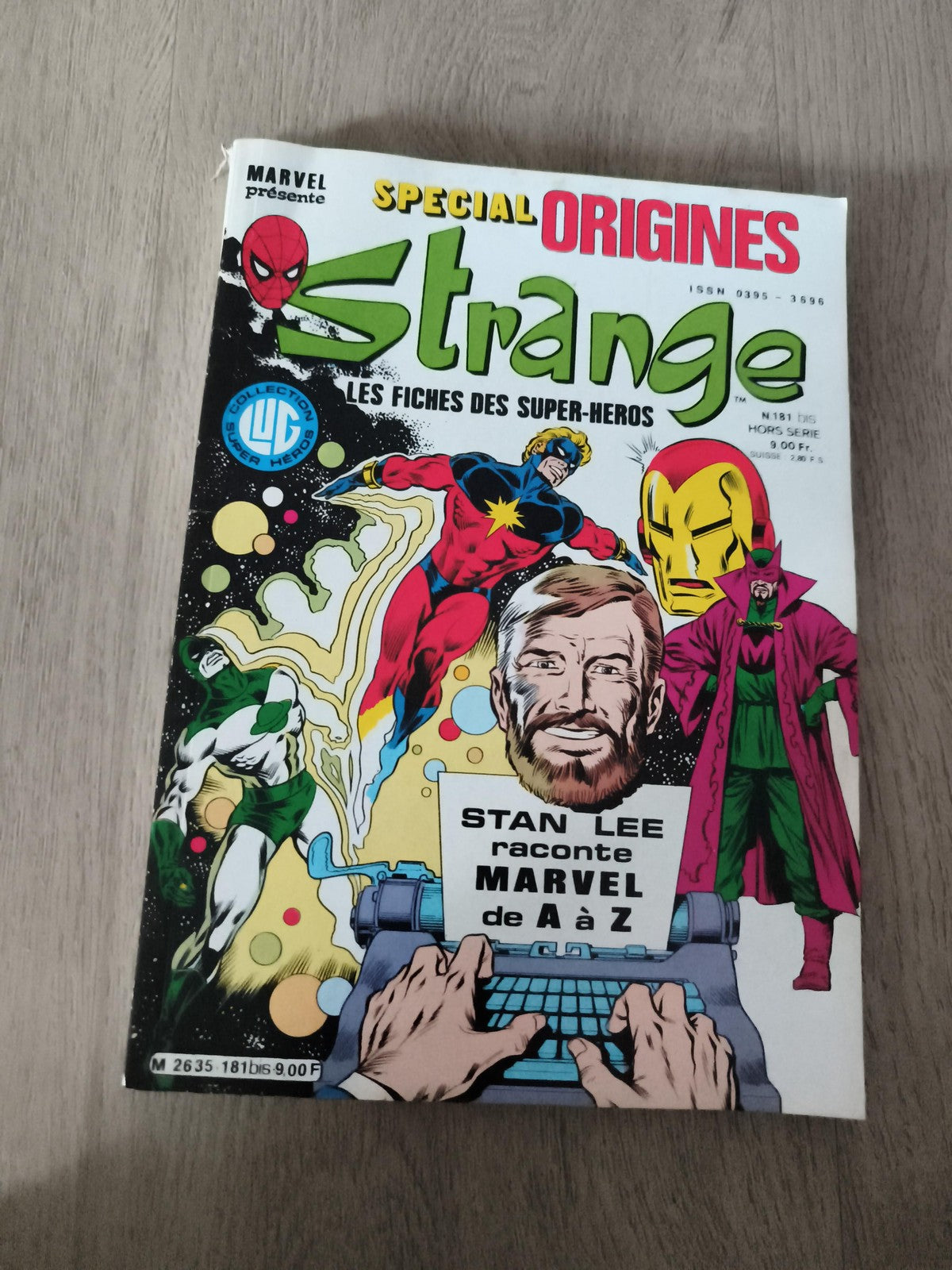 Comic Strange Spécial Origines Marvel Stan Lee ancien édition Lug super-héros