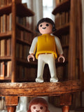 Figurine Playmobil vintage années 70 personnage rétro jaune blanc ancien