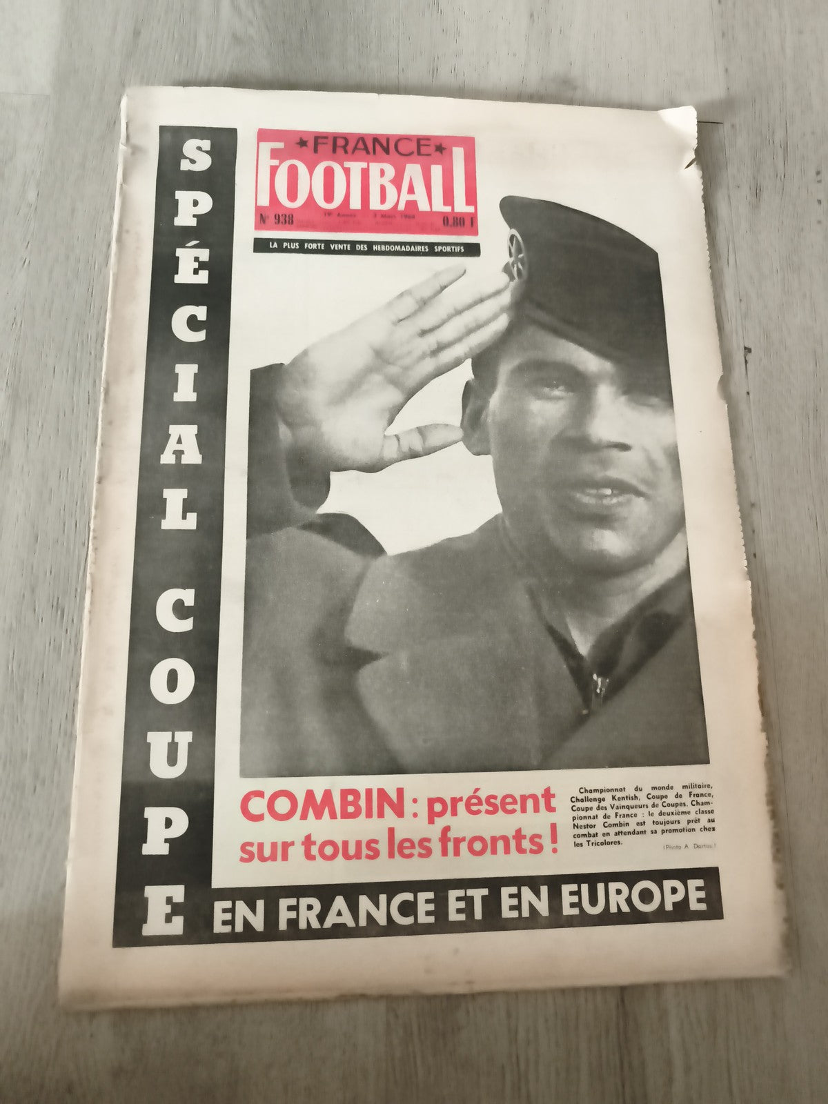 Journal ancien France Football n°938 Spécial Coupe Combin vintage années 60