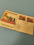 Ancienne enveloppe FDC Vietnam 1966 réfugiés communistes timbres illustrés