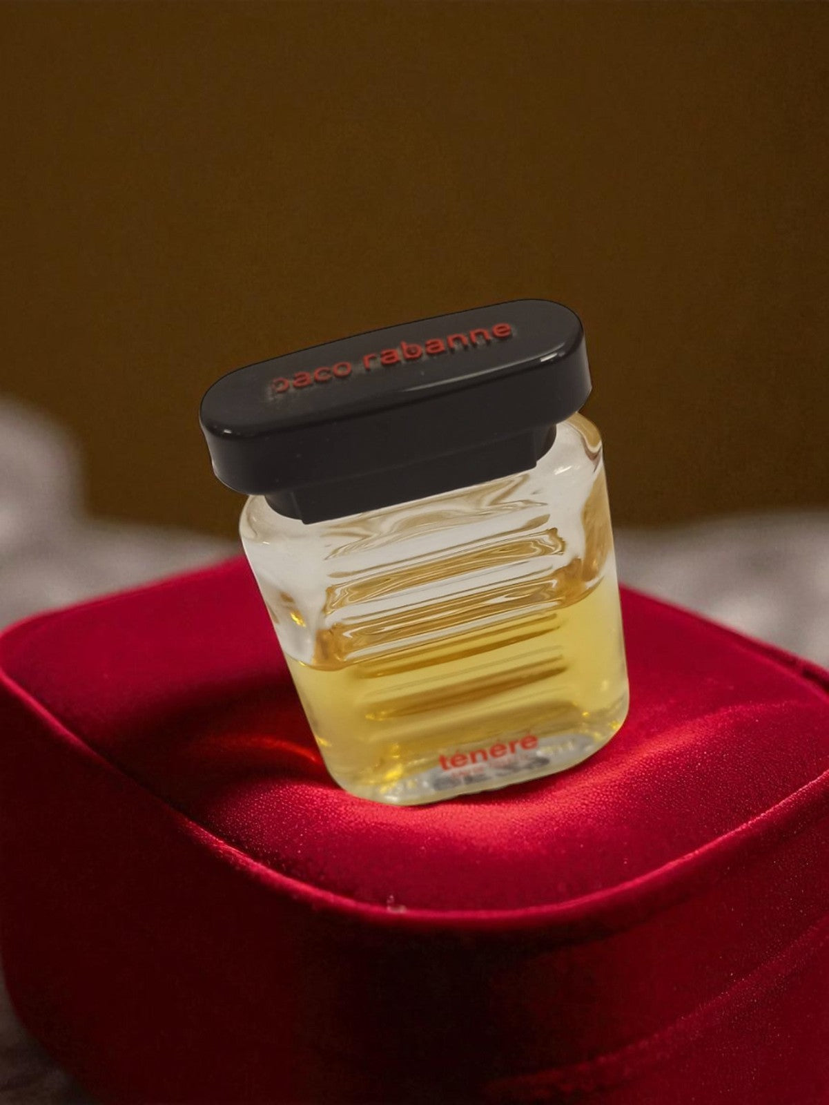 Miniature parfum vintage Paco Rabanne Ténéré flacon rétro déco ancien