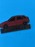 Vintage pin's Citroën ZX rouge ? badge ancien collection automobile (Ref 8)
