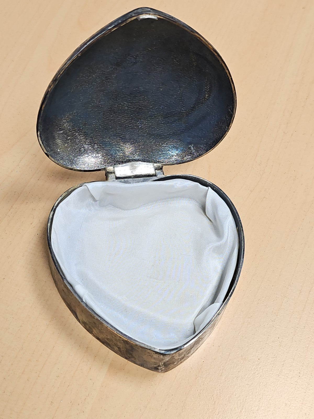 Petite boîte à bijoux vintage en métal, ancienne marque Ancienne, rétro collecti
