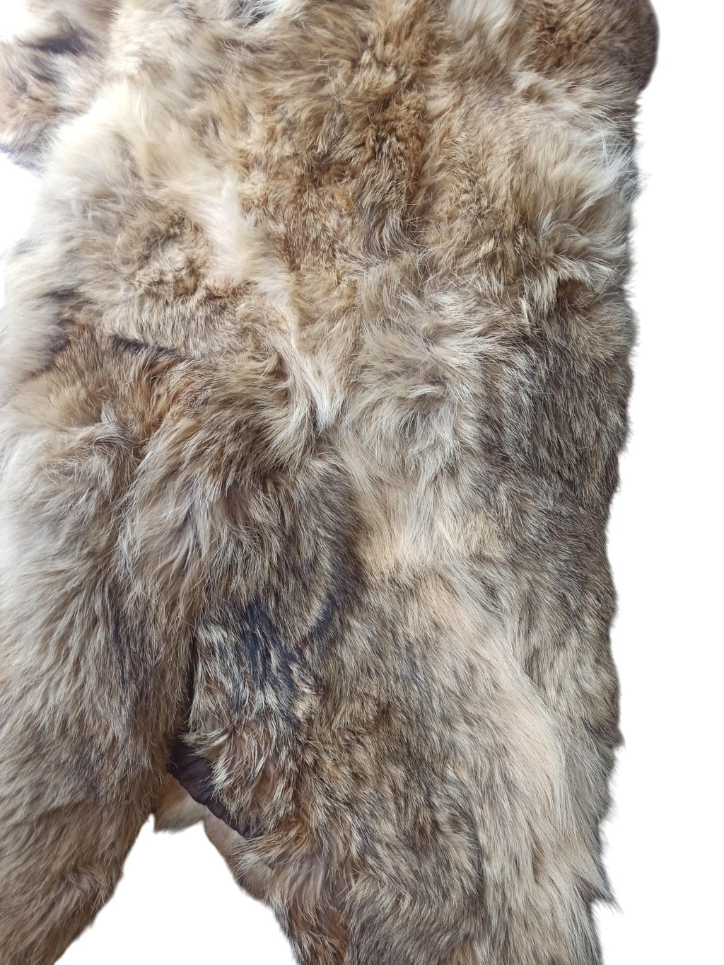 Manteau vintage en fourrure véritable brun ancien rétro, doublure satinée