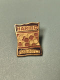 Vintage pin's Haribo Chamallows ancien, forme sachet, collection sucreries