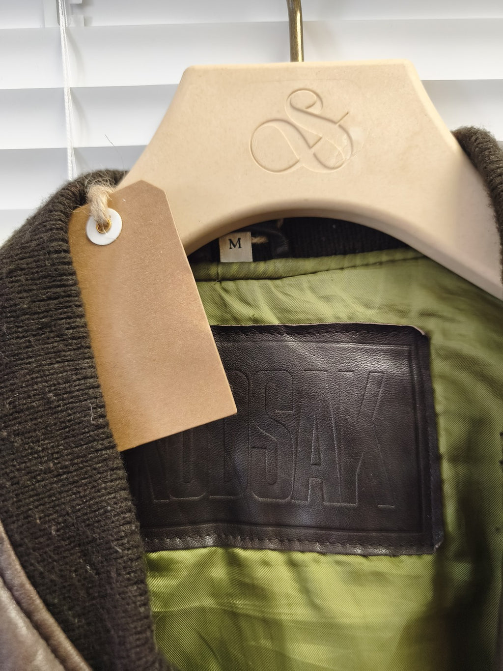 Blouson cuir vintage homme Kudsak USA taille M veste ancienne rétro collection