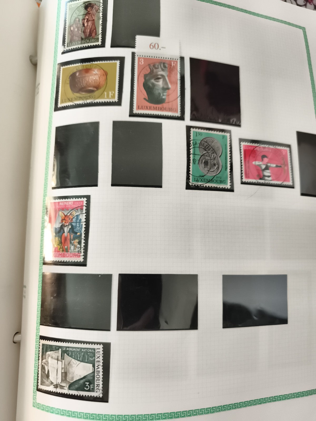 Timbres Luxembourg oblitérés lot thématique philatélie Europe