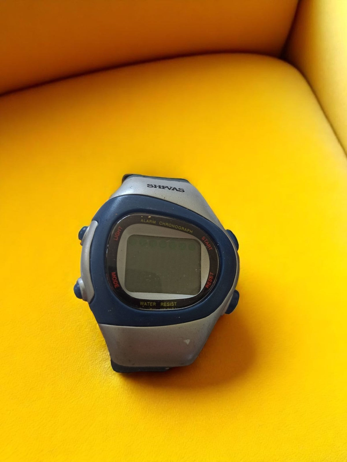 Montre digitale homme Shivas vintage bleu gris rétro waterproof alarme