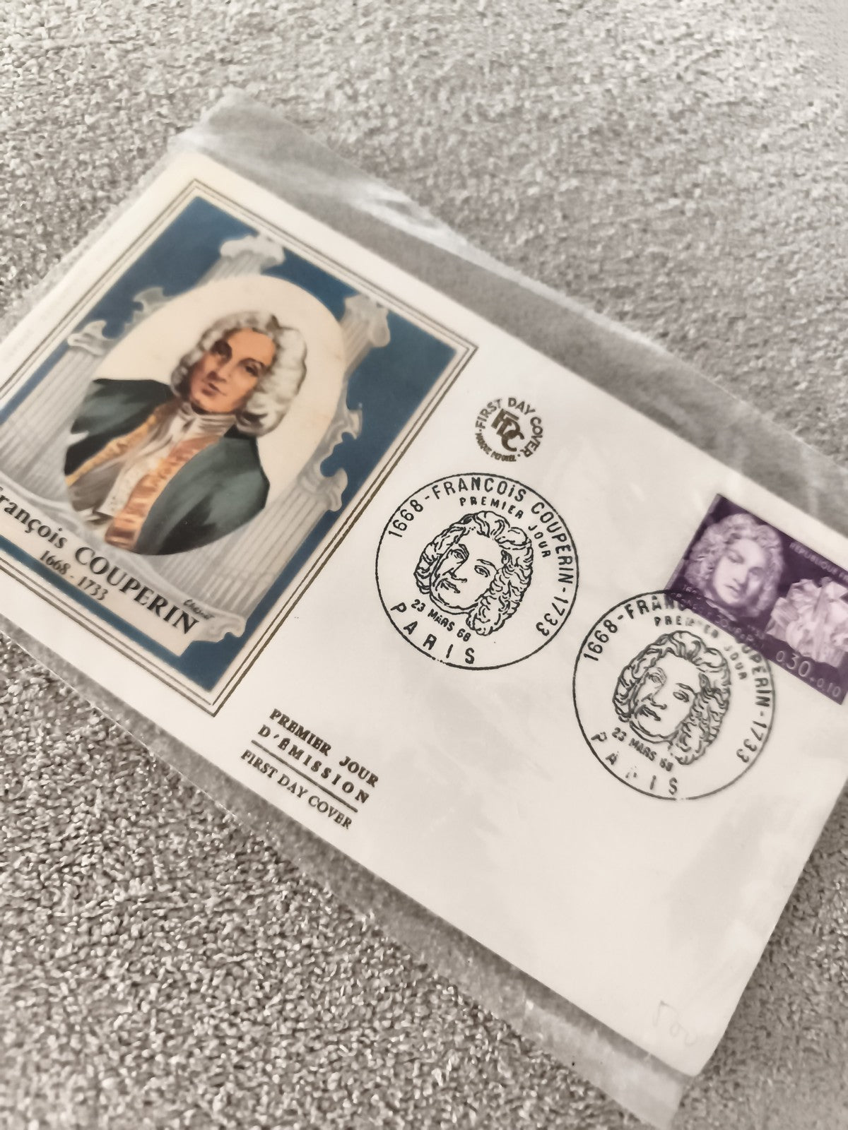Lettre FDC François Couperin Paris 1969 premier jour philatélie ancien