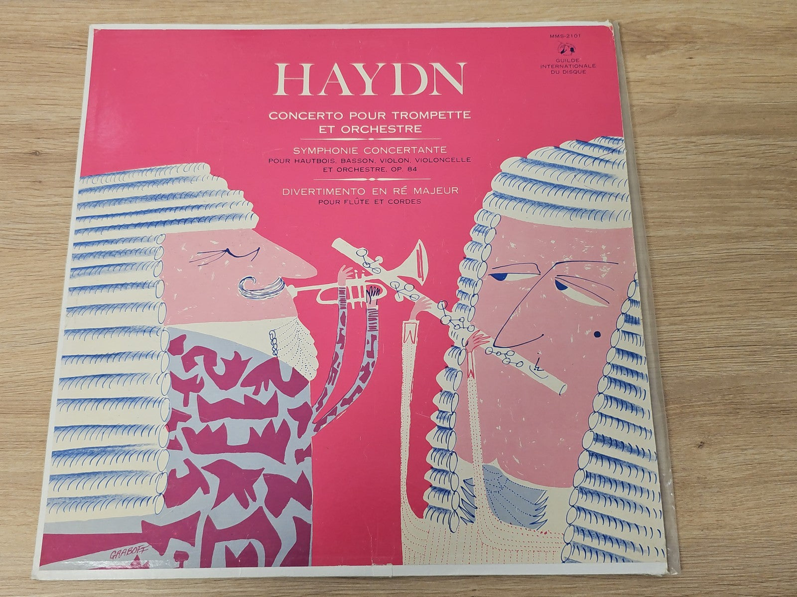 Vinyle 33 tours ancien Haydn rétro ? disque vintage musique classique collection