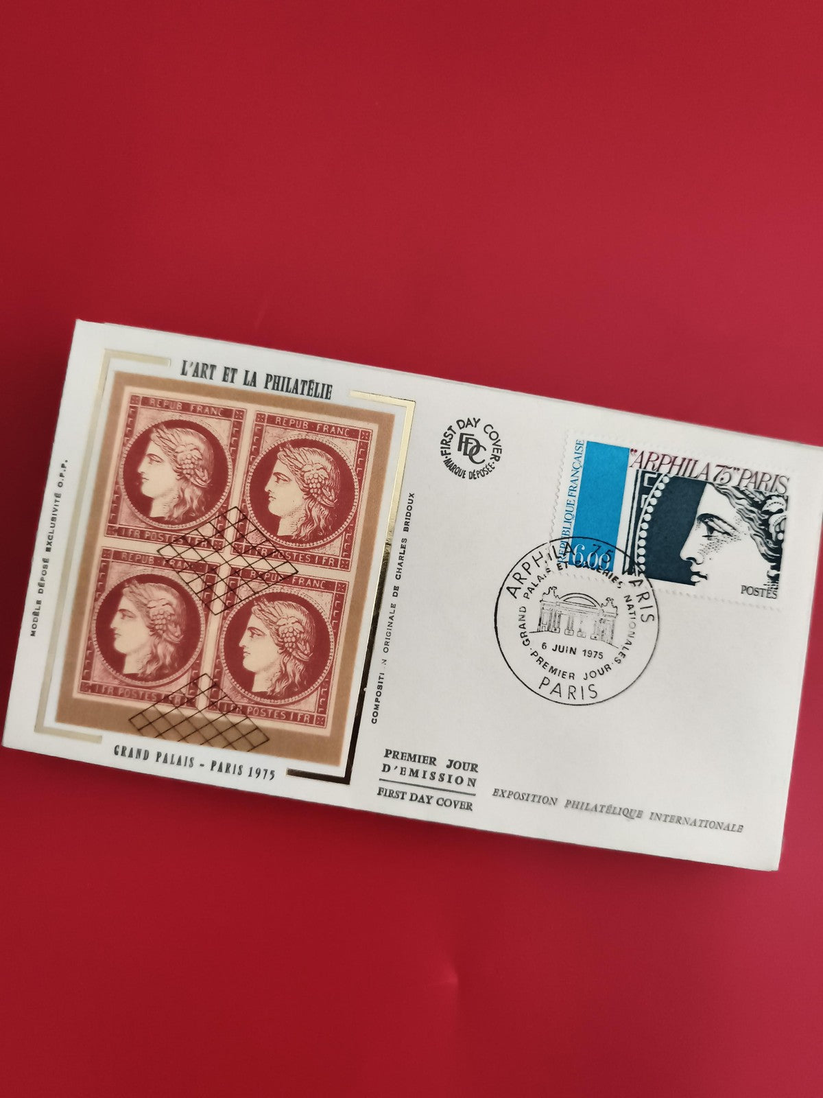 Lettre Premier Jour Arphila 75 Paris Grand Palais 1975, L'Art et la Philatélie F