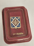 Insigne militaire 1er RAMa vintage, blason émaillé, armée française, badge