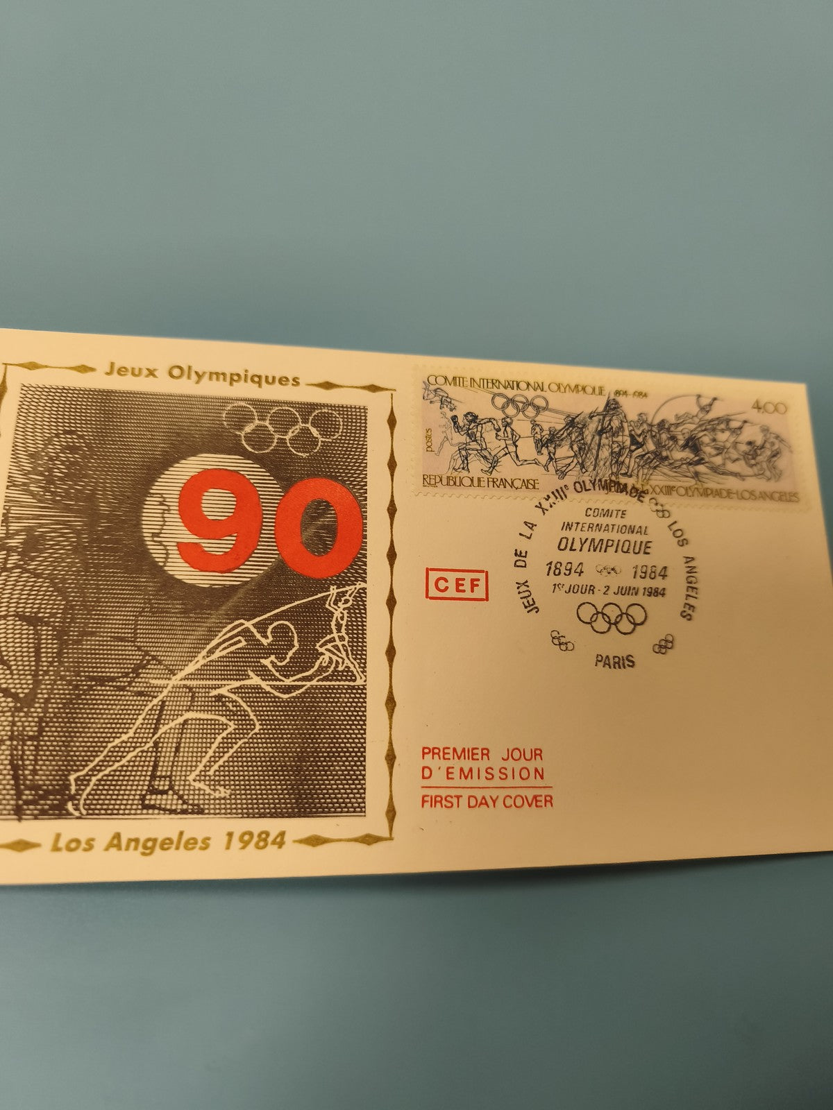 Enveloppe premier jour Jeux Olympiques Los Angeles 1984 FDC timbre France