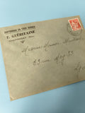 Ancienne enveloppe oblitérée début XXe F. Guéritaine Chaponost philatélie