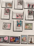 Timbres Monaco 1974 cirque fleurs poissons lot philatélie neufs