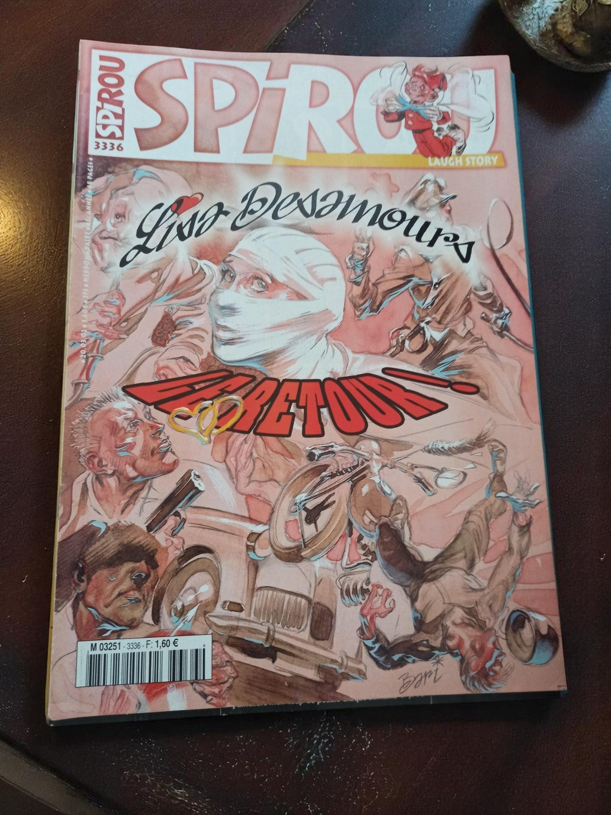 Magazine Spirou 3336 Vintage Ancien ? Couverture Lisa Desamours, BD rétro