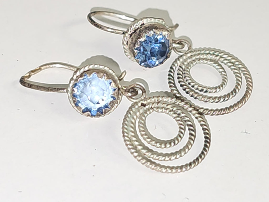 Vintage boucles d?oreilles rétro fantaisie ancienne paire bijou original collect