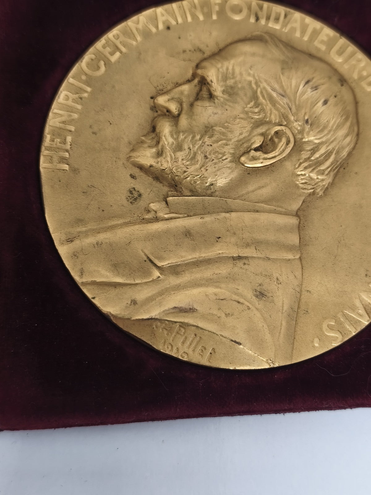 Médaille bronze Henri Germain Crédit Lyonnais fondateur signée Pillet