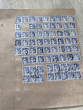 Gros lot ancien timbres Marianne 55c bleus oblitérés philatélie étude France