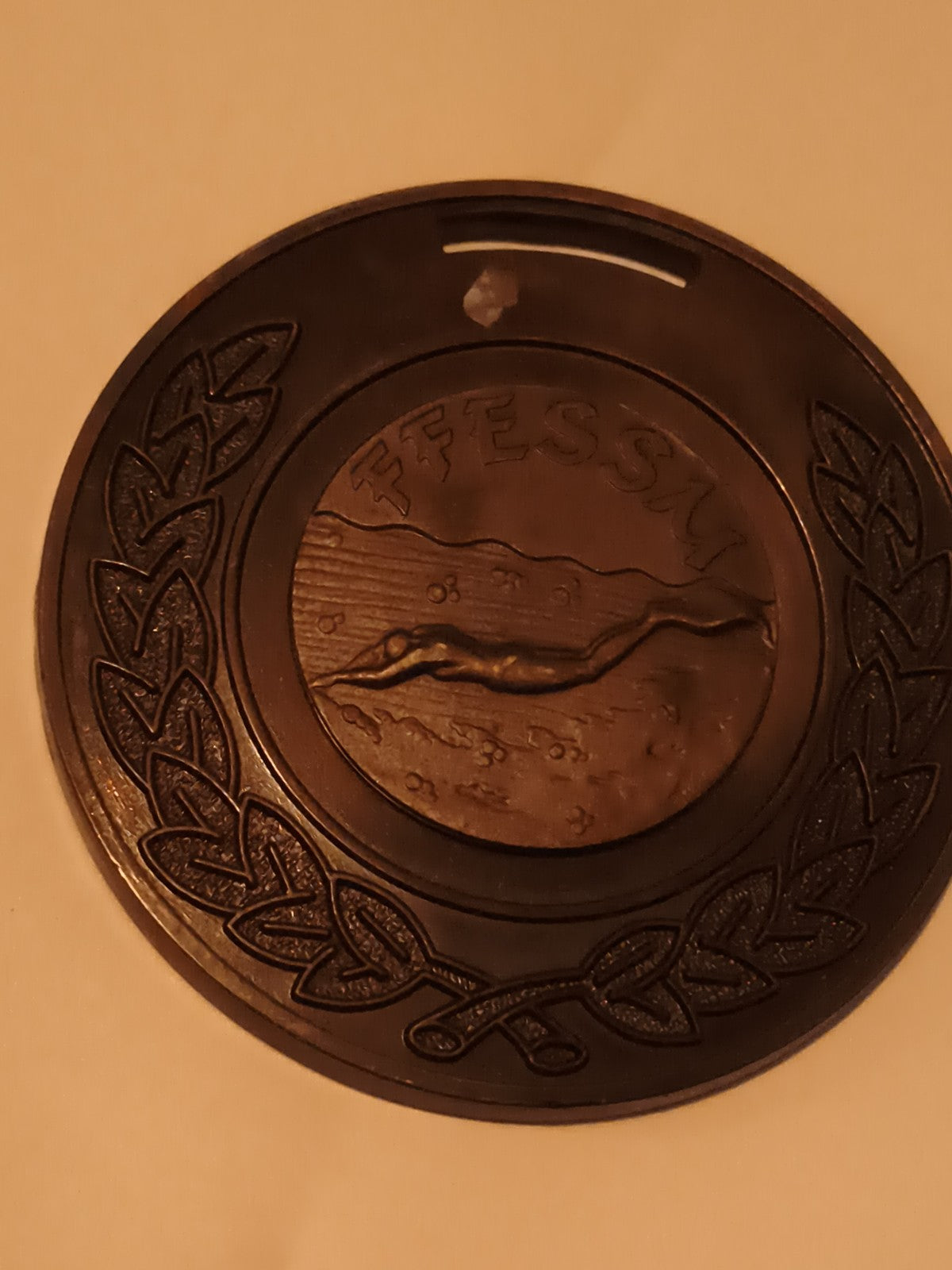 Médaille FFESSM nageur bronze, trophée natation subaquatique, laurier