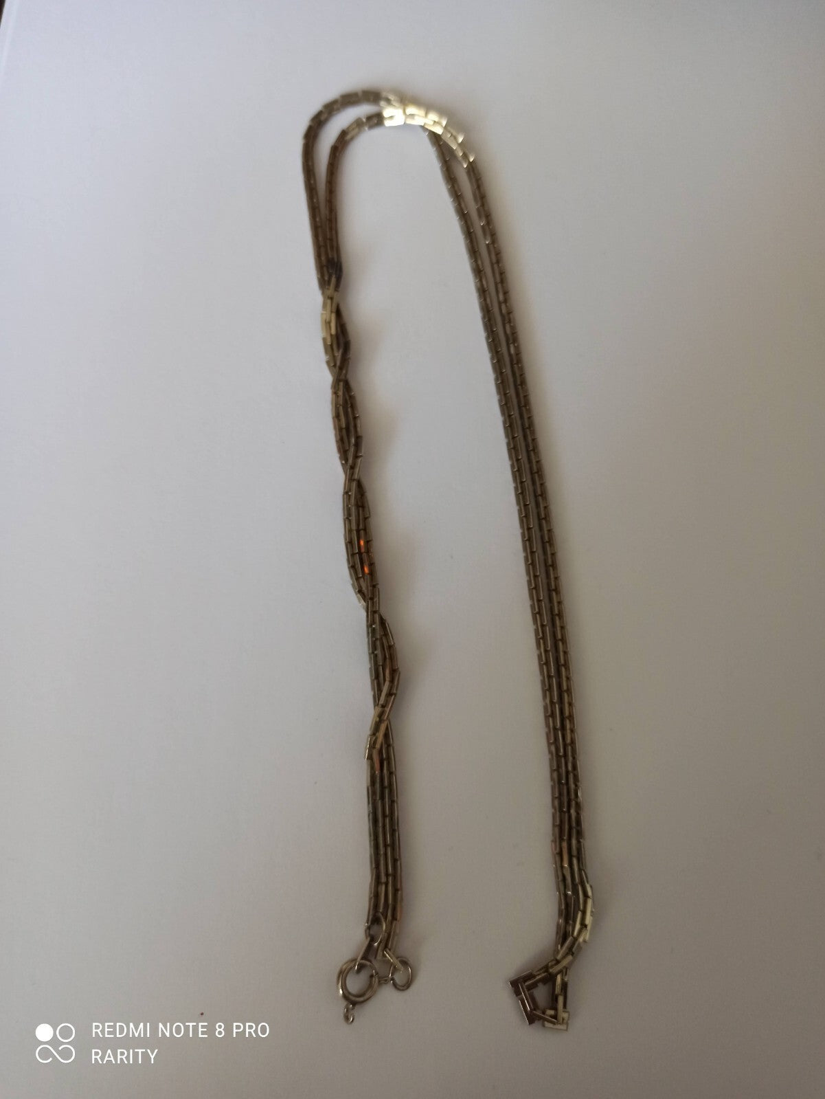 Collier vintage années 80 chaîne à maillons dorés, bijou rétro femme