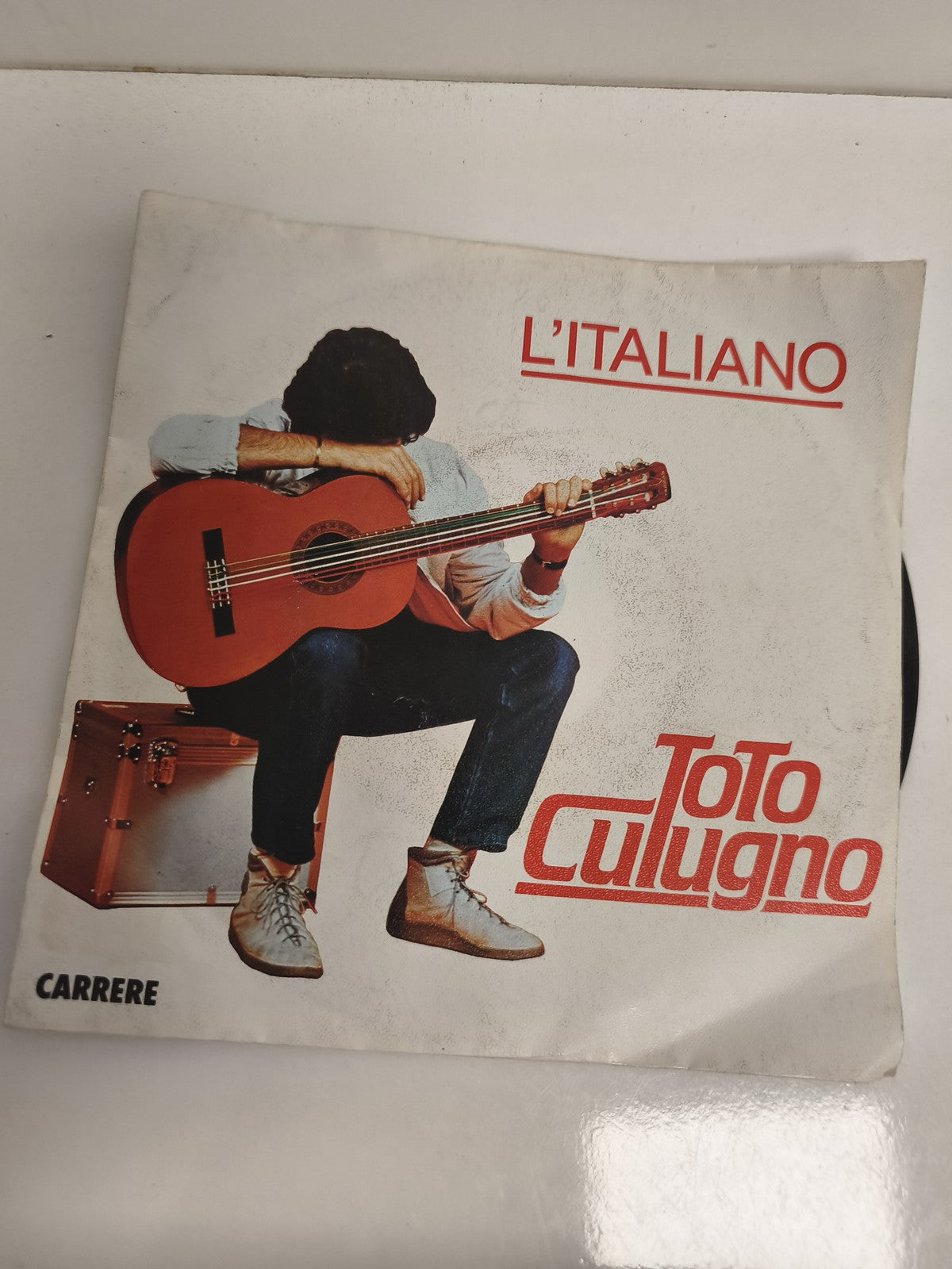 Vinyle 45 tours Toto Cutugno L'Italiano pochette Carrere disque single