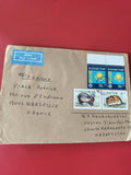Enveloppe affranchie Kazakhstan, timbres animaux et soleil, Par Avion