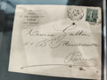 Lettre ancienne Paris 1904 timbre Semeuse oblitérée cachet Jouffroy philatélie