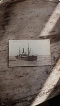 Carte Postale Ancienne Vapeur Charbonnier Fécamp Maritime Début XXe