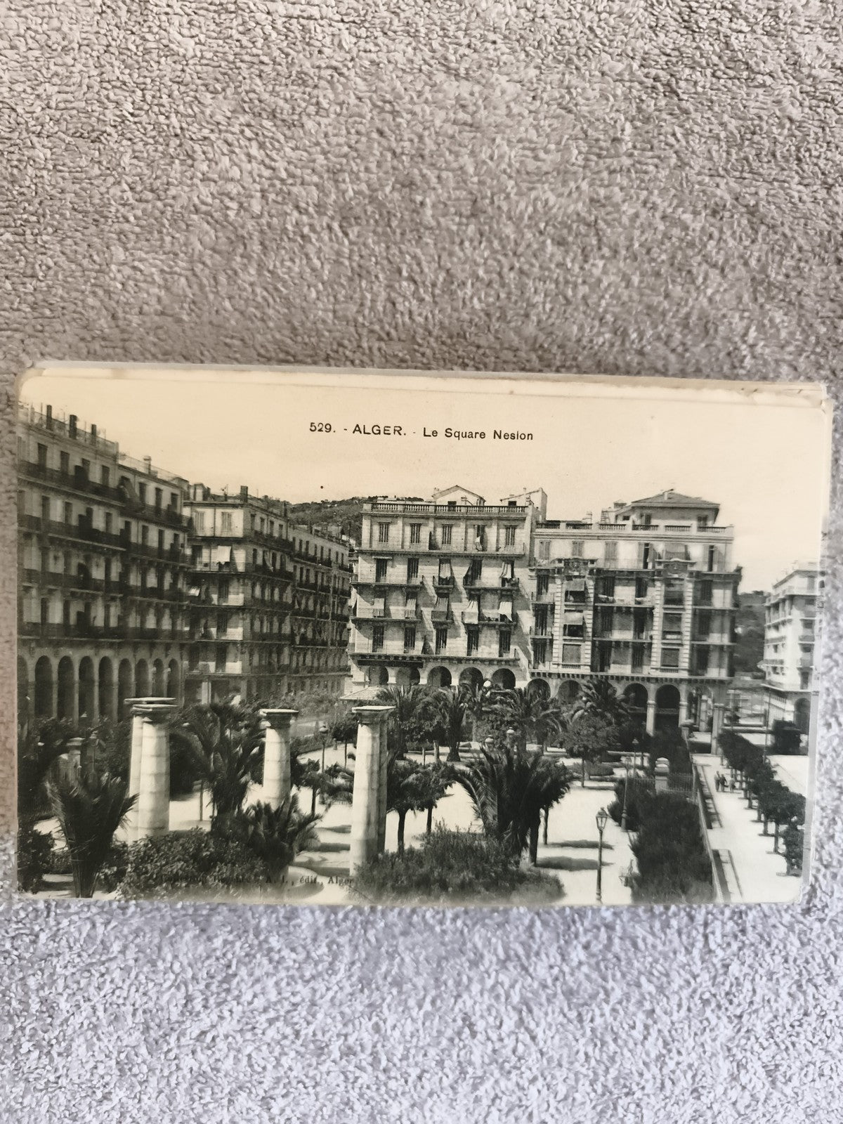 CPA Alger Le Square Nesion carte postale ancienne photographie