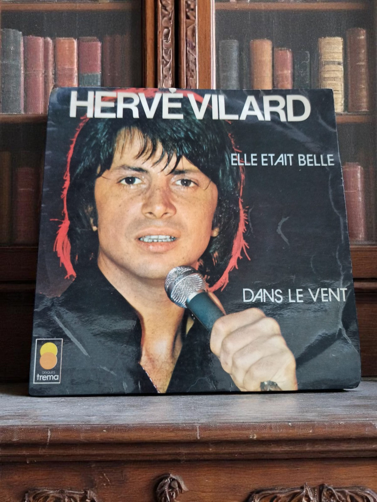 Vinyle 45 tours Hervé Vilard vintage Trema pochette Elle était belle