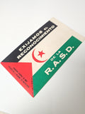 Vintage grand autocollant publicitaire ancien RASD Sahara occidental collection