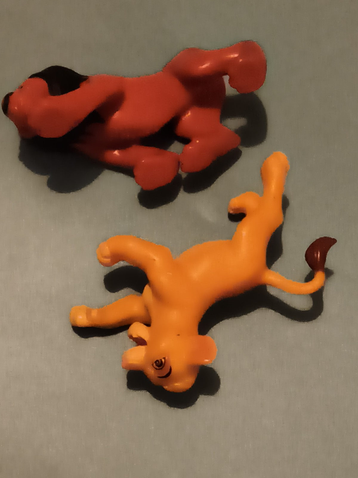 Figurines Disney Roi Lion Simba & chien plastique décor jouet vintage