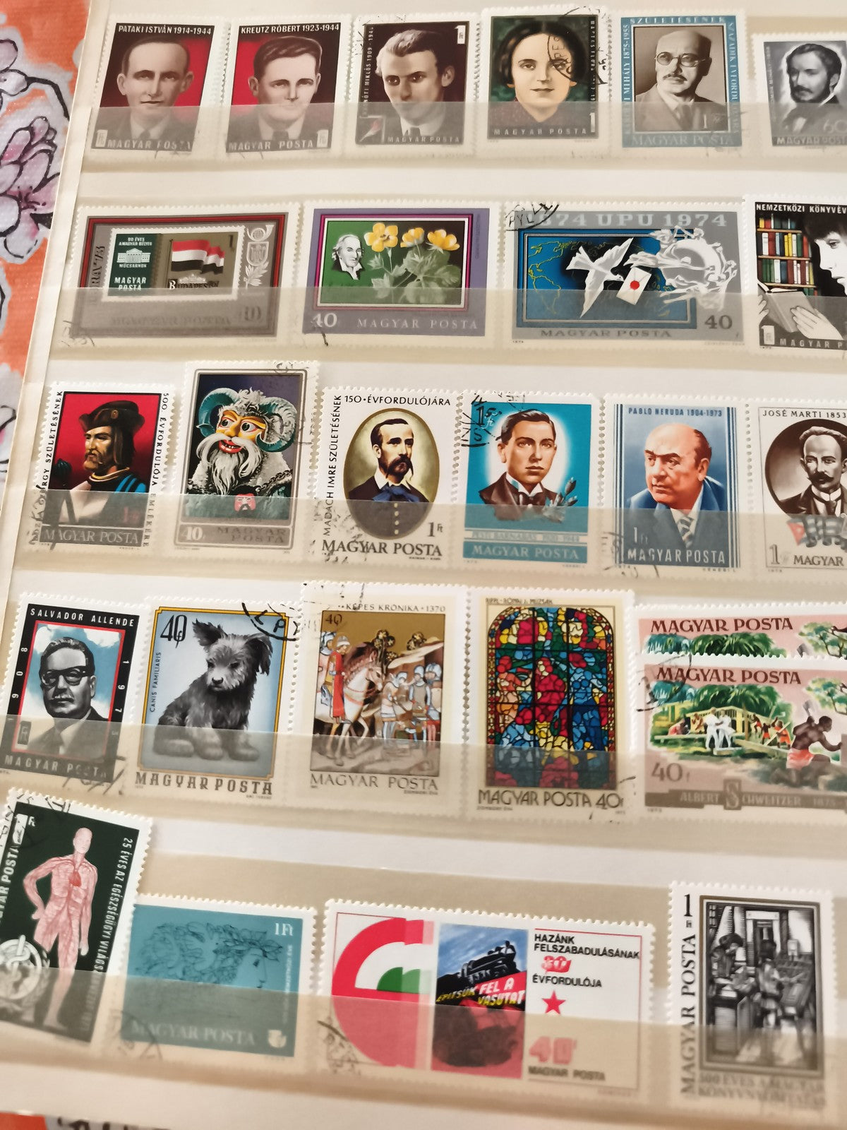 Lot anciens timbres Hongrie MAGYAR POSTA thématiques oblitérés vintage philatéli