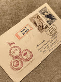 Lettre premier jour Tchécoslovaquie 1958 timbres sport Praha 3 philatélie (Ref 2
