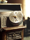 Mouvement montre mécanique Moritz vintage cadran argenté, pièces horlogerie