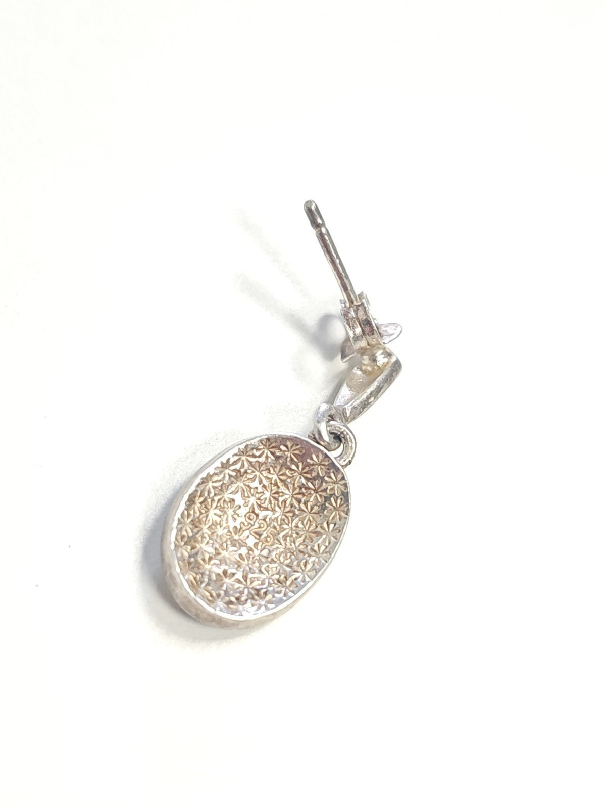 Boucle d?oreille orpheline ancienne en argent vintage, bijou rétro pour collecti