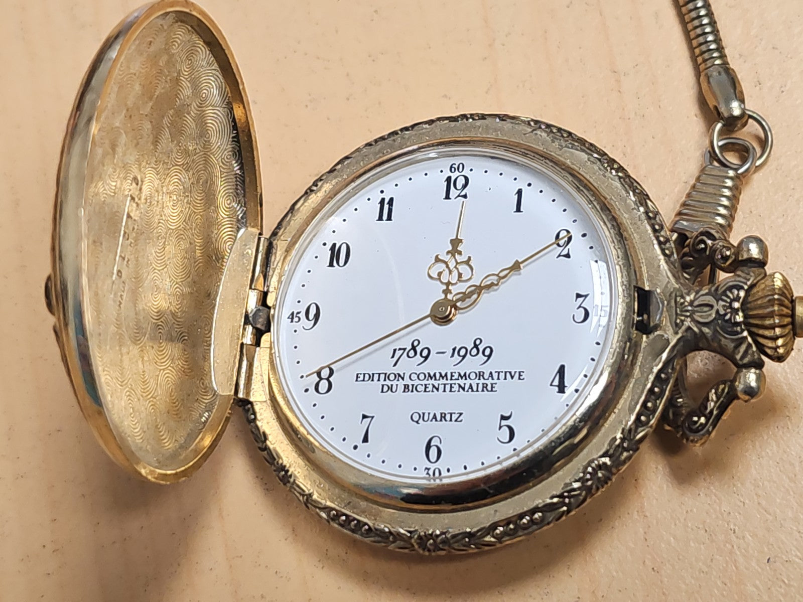 Montre de poche vintage ancienne, édition commémorative bicentenaire, collection