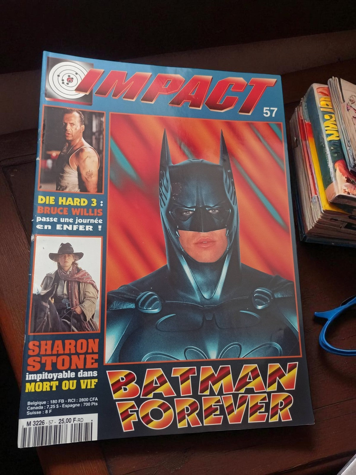 Magazine cinéma Impact n°57 vintage Batman Forever Bruce Willis Sharon Stone